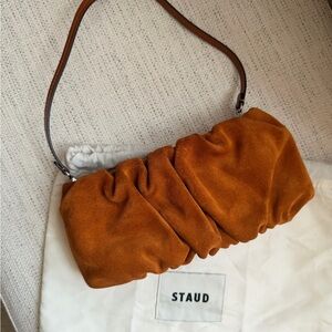 STAUD BEAN BAG | TOBACCO Suede Convertible Shoulder Bag